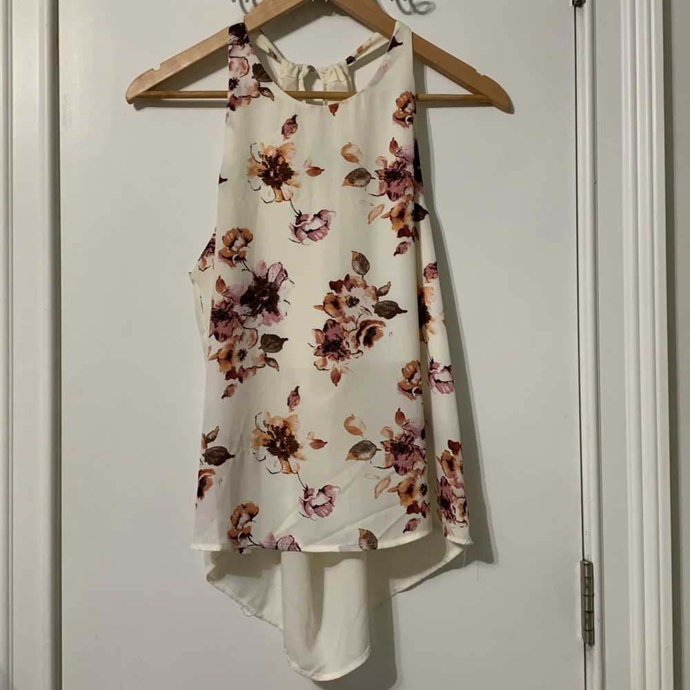 Floral High-Low Top